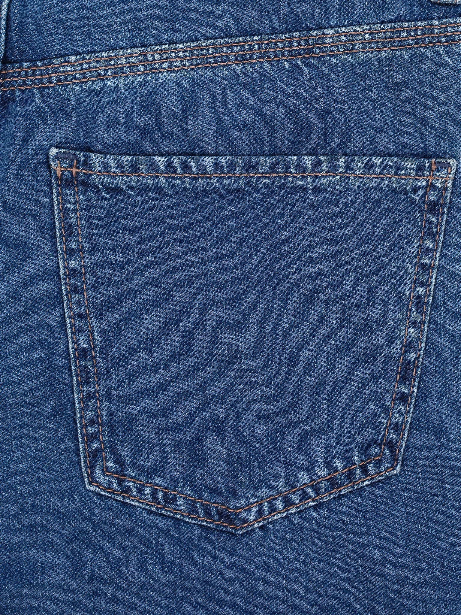 Джинсы синего цвета из хлопка свободного кроя